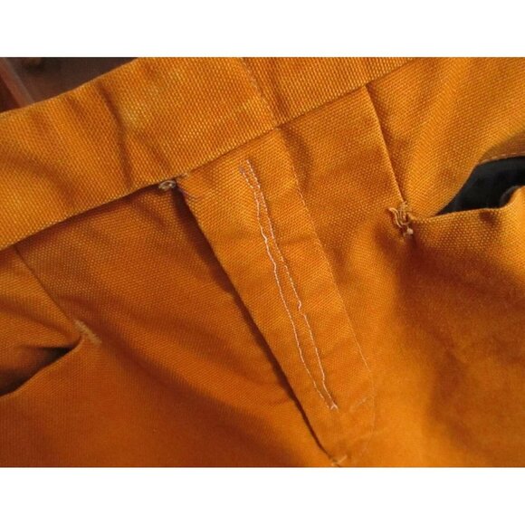 Vintage Mens Jeans 70s 28x29 MUSTARD GOLD MOD STOVEPIPE STRAIGHT RELIC JEANS - Picture 5 of 7